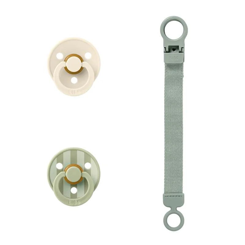 BIBS Rund Colour napp - 2-Pack - strl. 1 - naturgummi - m. Selen - Bild 3